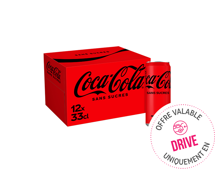 Coca-Cola sans sucres canettes 12x33CL