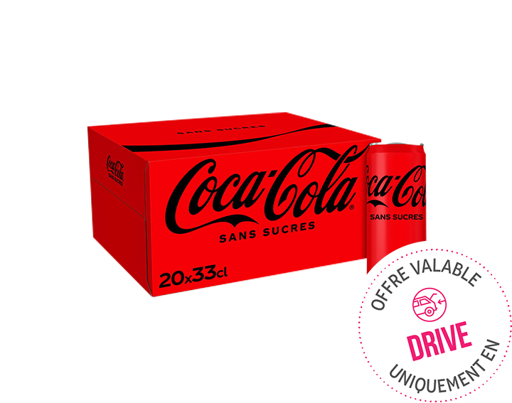 Coca-Cola sans sucres canettes 20x33CL
