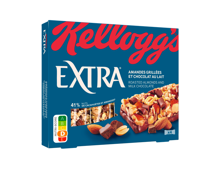 Barres Extra Amandes Grillées et Chocolat au Lait