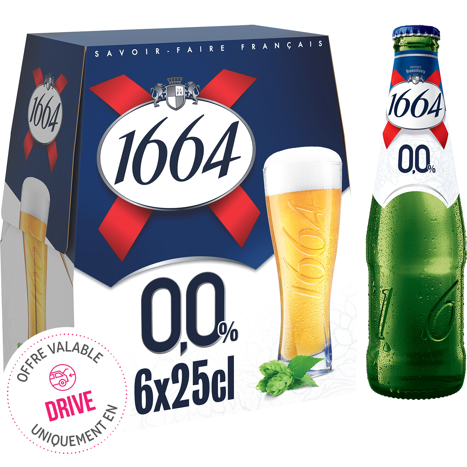1664 Blonde Sans Alcool 0.0° - 6x25cl