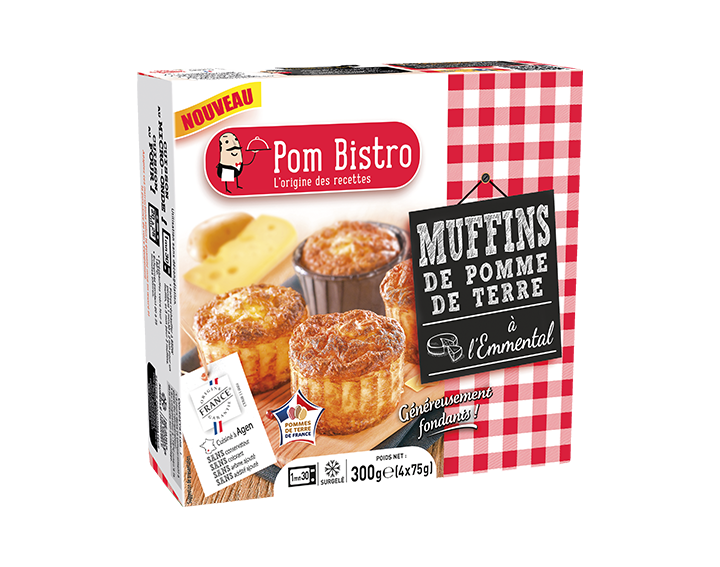 Muffins de pomme de terre à l'emmental 4x75g