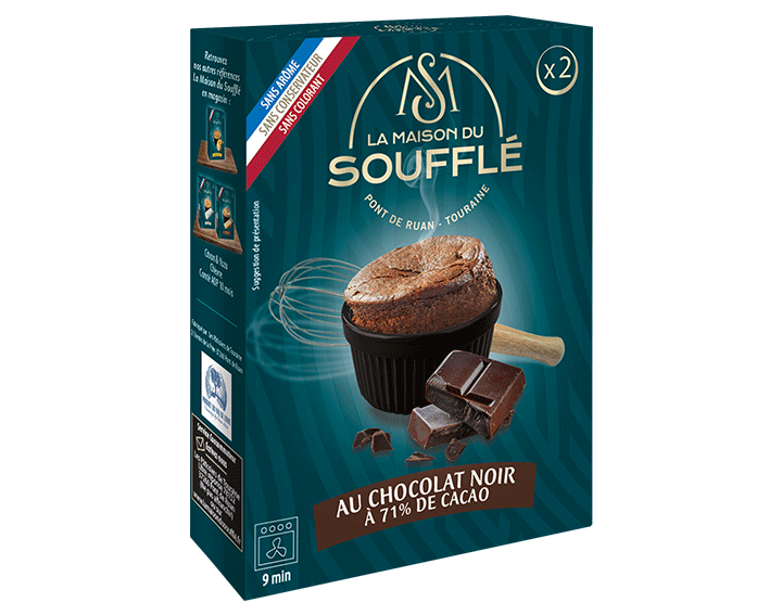 Soufflés au Chocolat Noir bio 2x80g