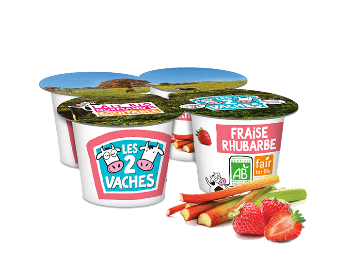 Brassé Fraise Rhubarbe 115g x 4