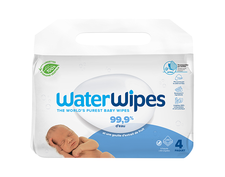 Waterwipes Lingettes Bébé Compostables 4x60