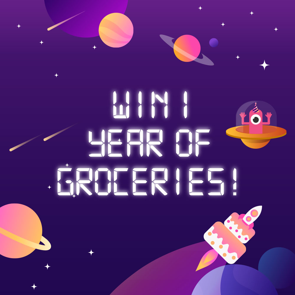 Win one year of groceries 🎉