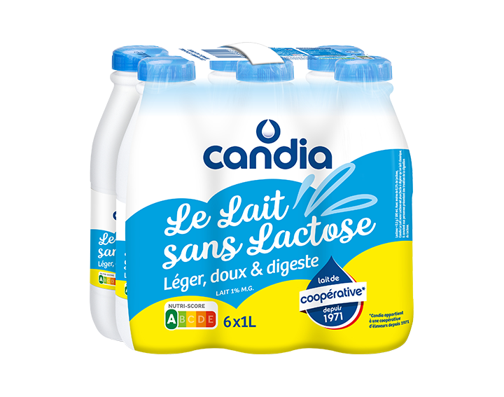 Le Lait Sans Lactose 1/2 écrémé 1L x6