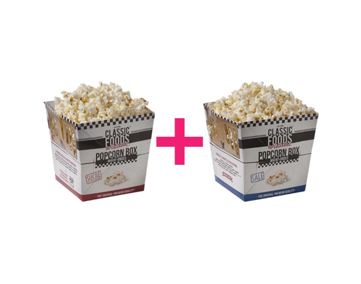 Valable pour l'achat de 2 Popcorn Box