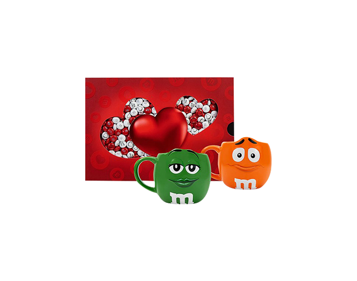Coffret Amour 400g + Mugs Orange & Vert