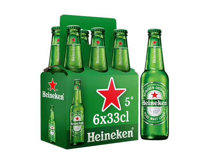 Heineken bière blonde 6x33cl 5°
