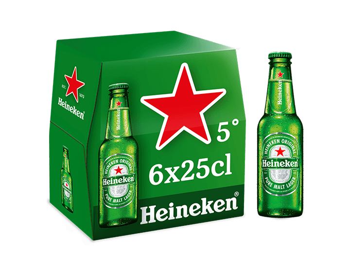 Heineken bière blonde 6x25cl 5°