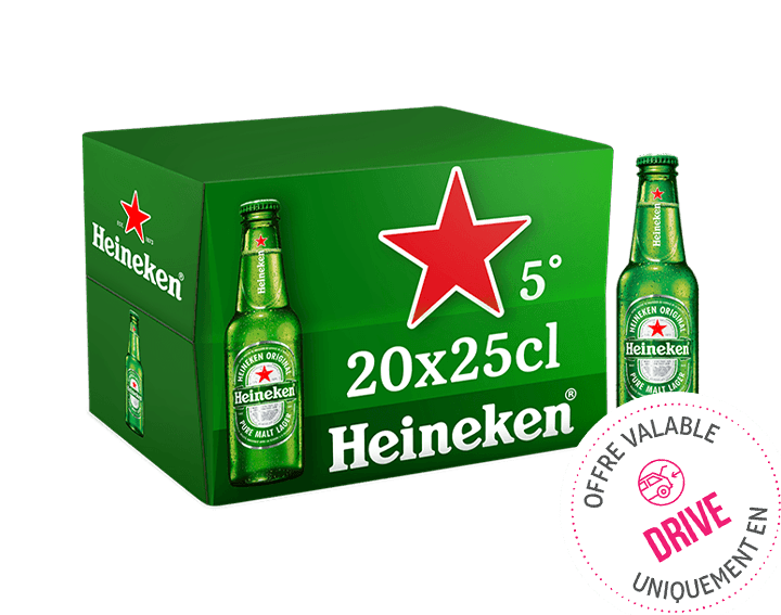 Heineken bière blonde 20x25cl 5°