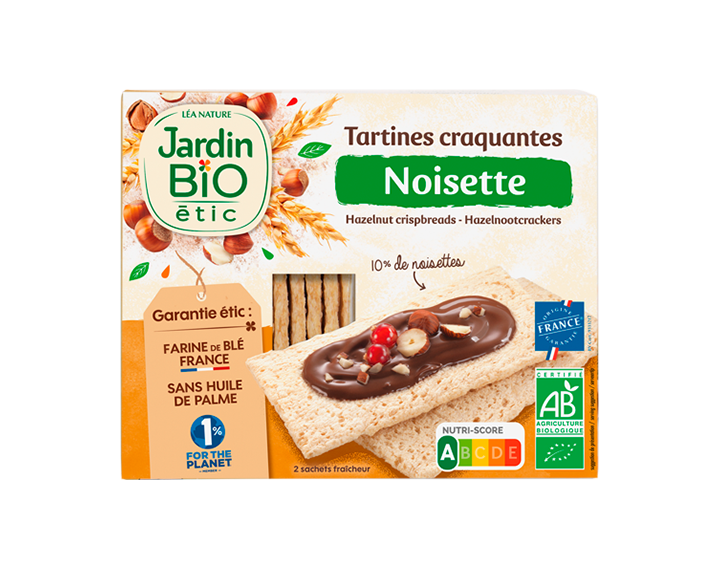 Tartines craquantes noisettes