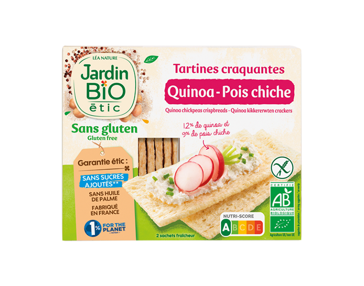 Tartine Quinoa Pois chiche sans gluten
