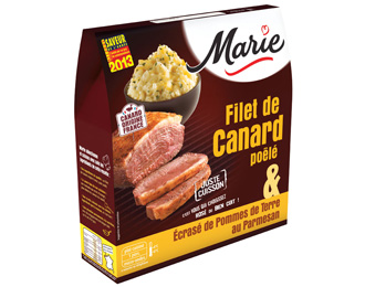 Filet de canard poêlé & écrasé de pommes de terre au parmesan