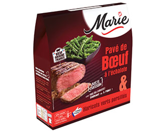 Pavé de boeuf à l'échalotte & haricots verts persillés