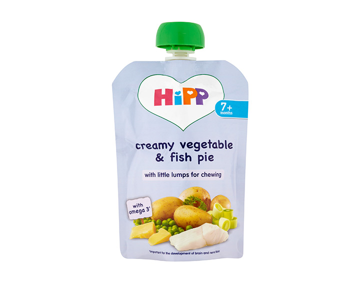 Creamy vegetable & fish pie