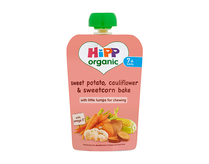 Sweet potato, cauliflower & sweetcorn bake