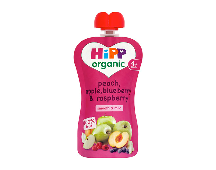 Peach, apple, blueberry & raspberry