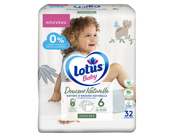 Couches Lotus Baby Douceur Naturelle T6x32