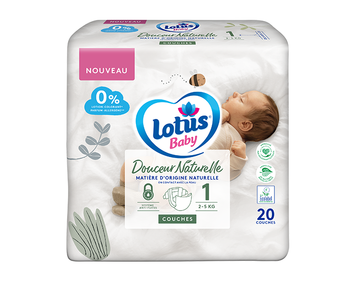 Couches Lotus Baby Douceur Naturelle T1x20