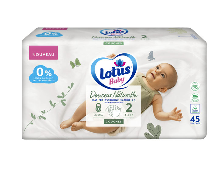 Couches Lotus Baby Douceur Naturelle T2x45