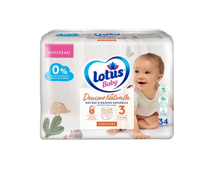 Culottes Lotus Baby Douceur Naturelle T3x34