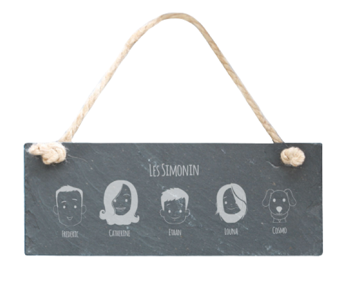 Ardoise Décorative Famille personnalisable