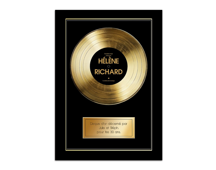 Affiche Disque d'Or personnalisé
