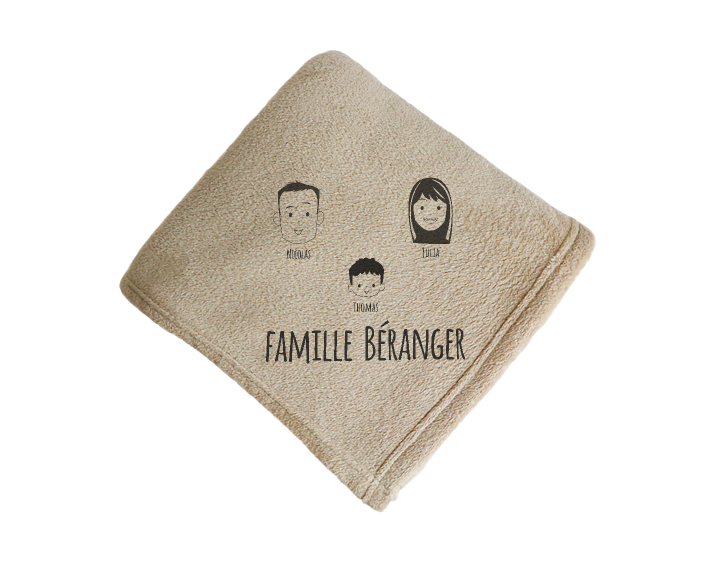 Maxi Plaid Doux Personnalisable