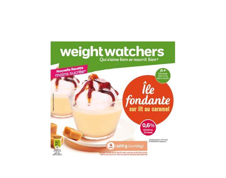 Ile fondante sur lit au caramel