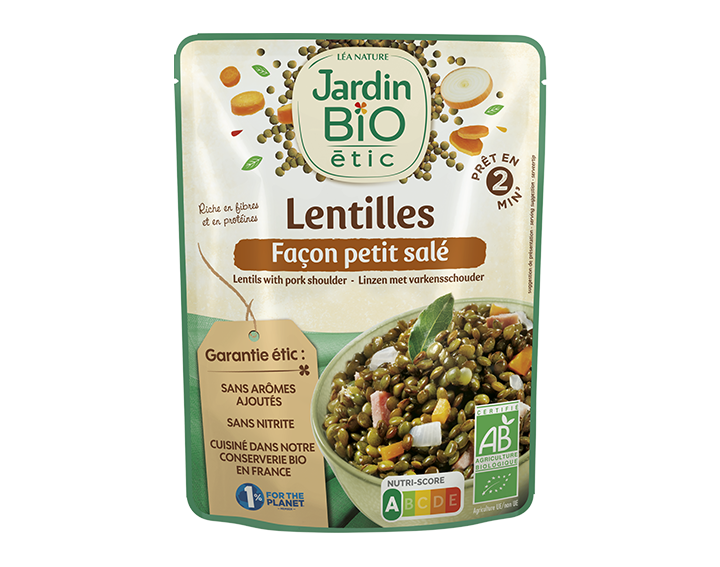 Lentilles façon petit salé