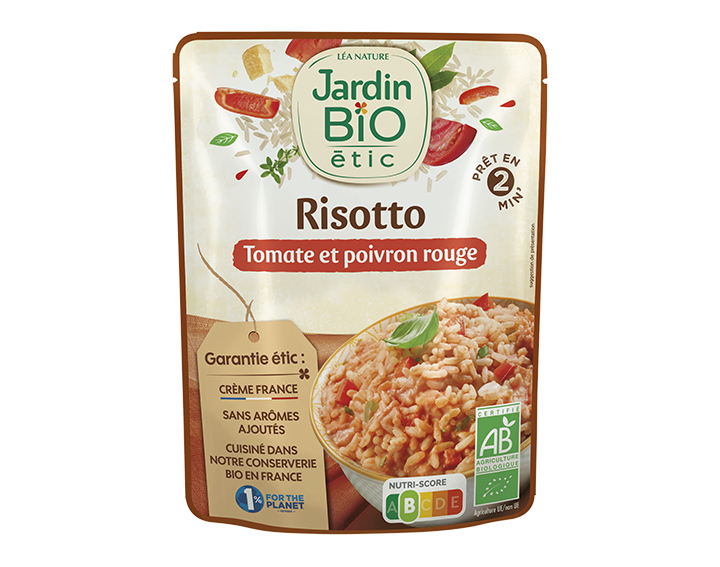 Risotto tomate et poivrons rouge