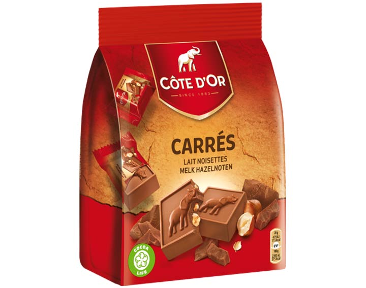Côte d’Or Carrés Lait Noisettes 200g