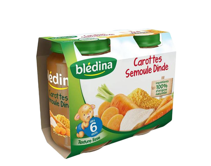 Carottes Semoule Dinde dès 6 mois