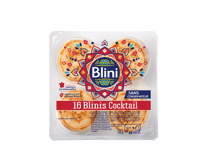 16 blinis format cocktail (125g)