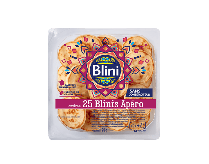 25 blinis format apéro (125g)