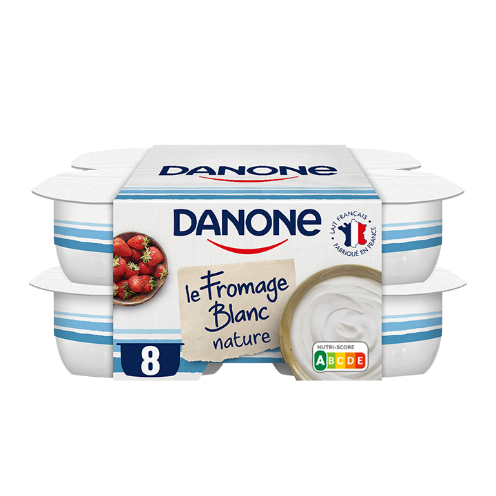 Danone Fromage blanc nature 100g x8 