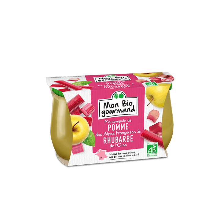 Compote pomme Alpes & rhubarbe Oise