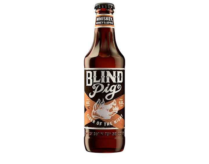 Blind Pig Whiskey, Honey & Apple Cider 355ml