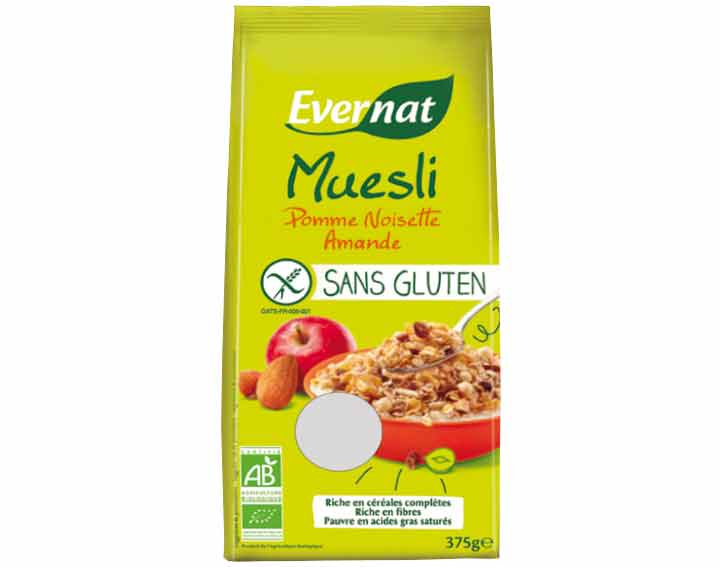 Muesli pomme amande noisette sans gluten 375g