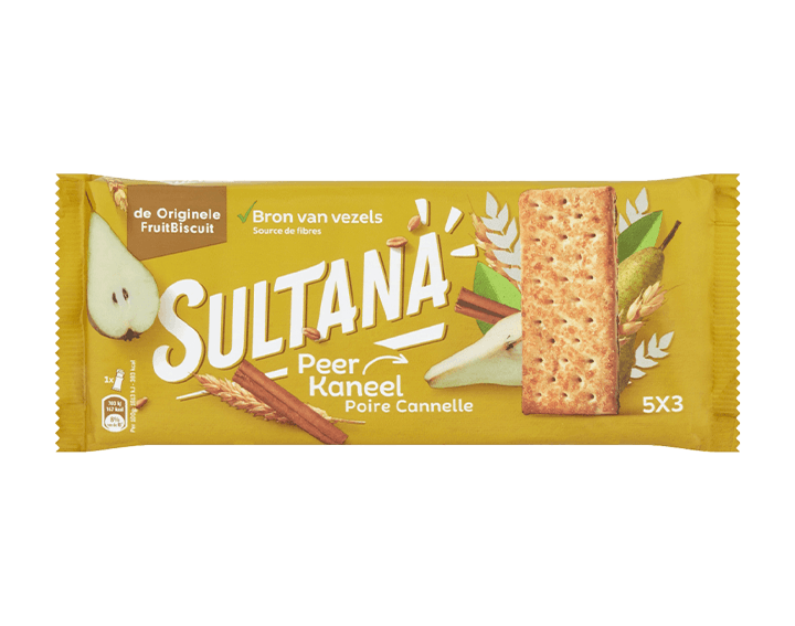 Sultana FruitBiscuit Poire Canelle 218g