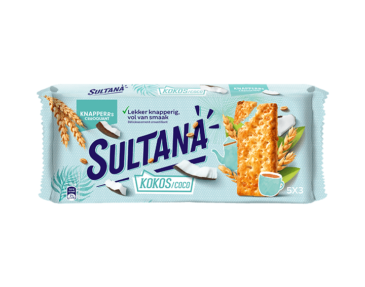 Sultana Knapperrs Kokos 207g