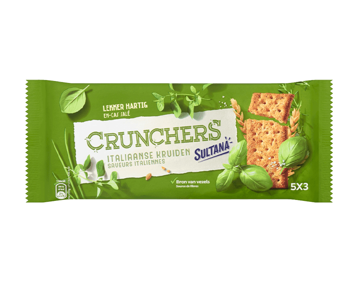 Sultana Crunchers Italiaanse Kruiden 175g