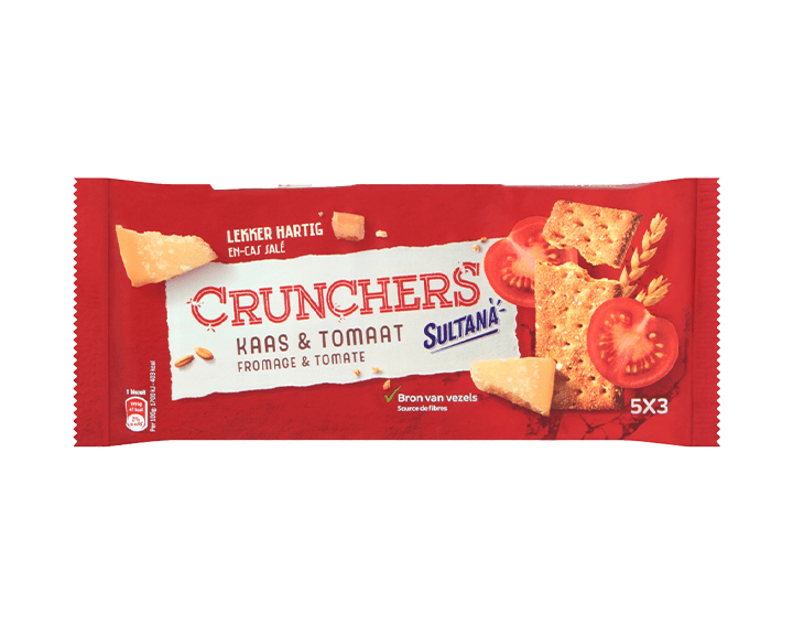 Sultana Crunchers Tomaat Kaas 175g
