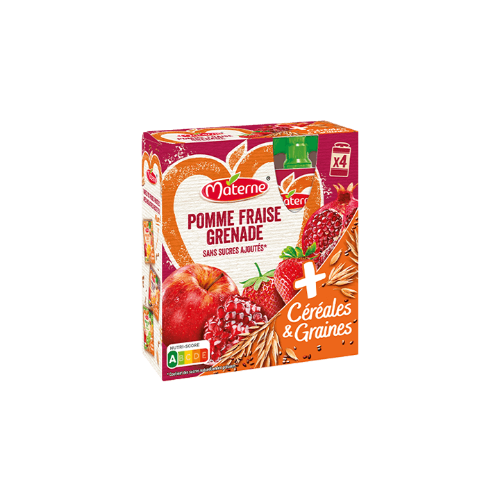 Pomme Fraise Grenade 4x90g