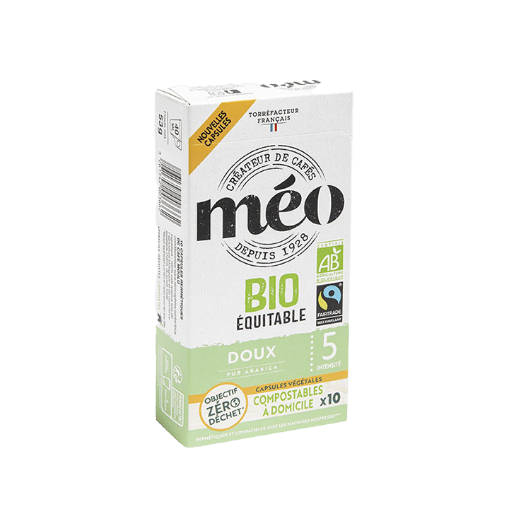 Méo Doux Bio Équitable Capsules Home Compost x10