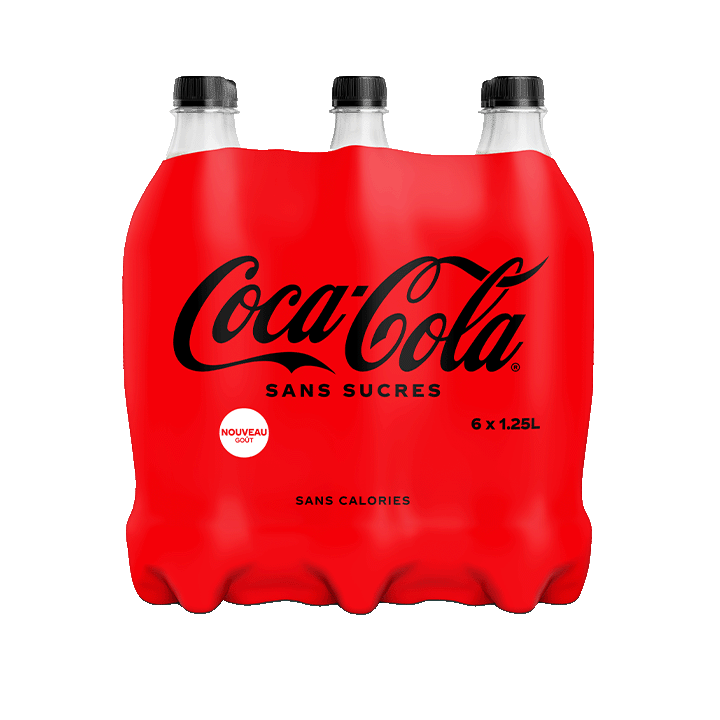 Coca-Cola sans sucres bouteille 6x1,25L