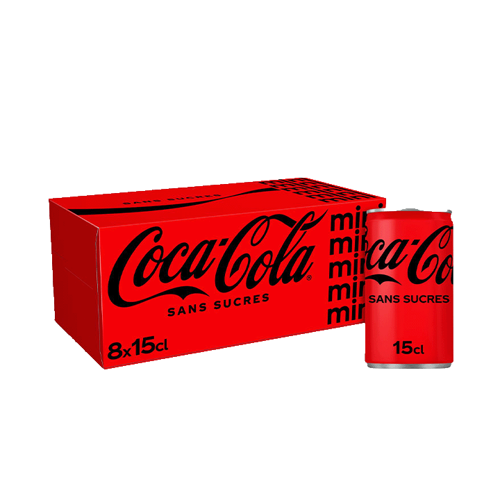 Coca-Cola sans sucres canettes 8x15CL