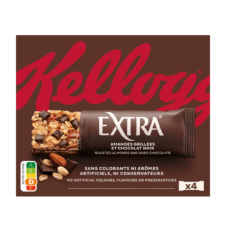 Barres Extra Amandes Chocolat Noir - 4x32g