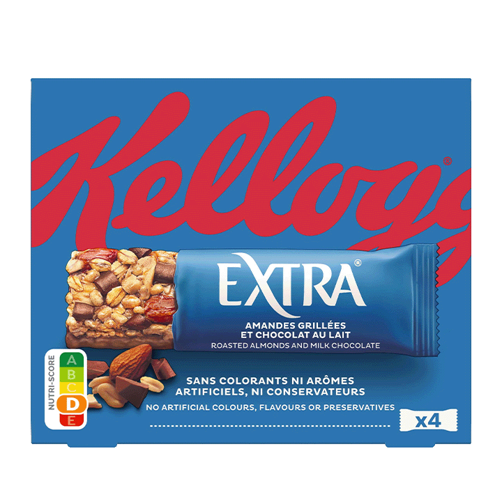 Barres Extra Amandes Chocolat au lait - 4x32g